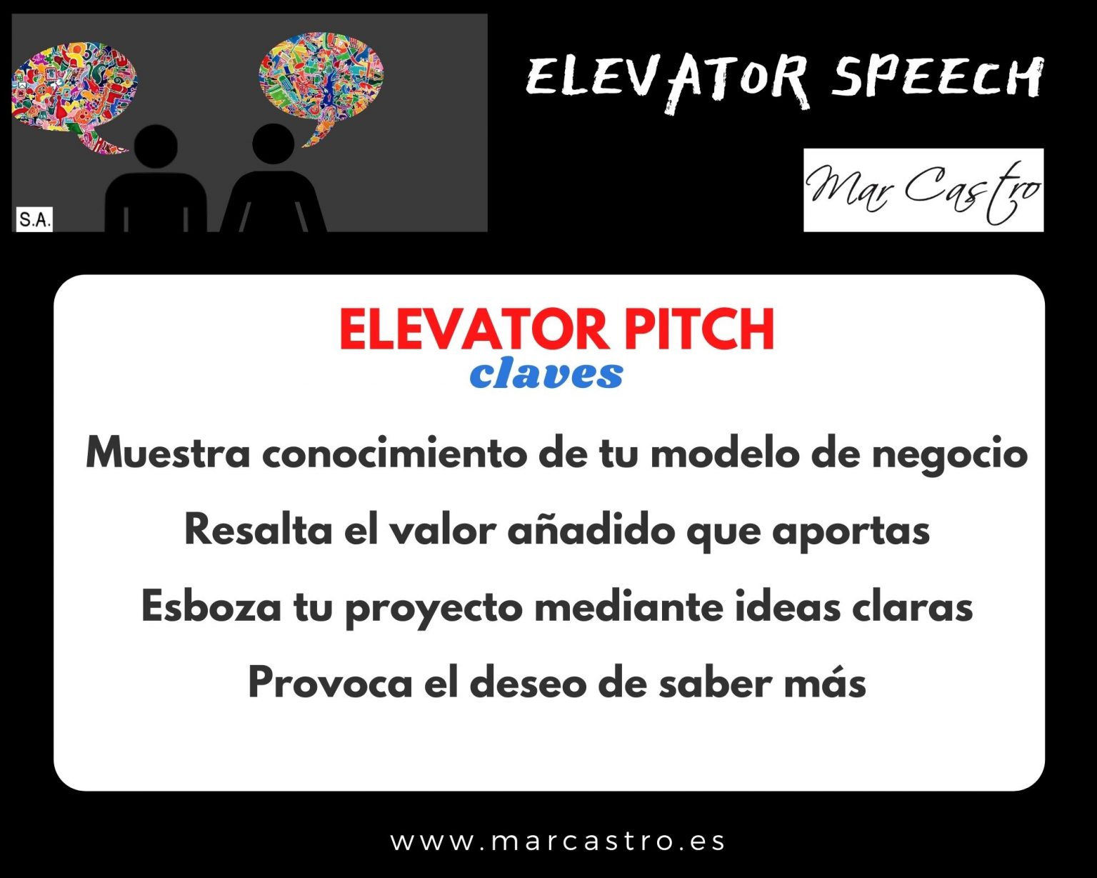 elevator speech in spanish
